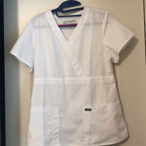 White greys anatomy scrub top